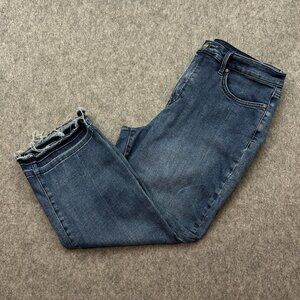 NYDJ Joni High Rise Relaxed Capri Jeans Women's Size 14 Released Hem Lift Tuck